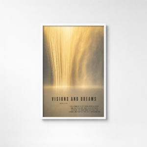 Visions and Dreams Christian Print | Acts 2:17 KJV Scripture Wall Art | Bold Abstract Faith Print