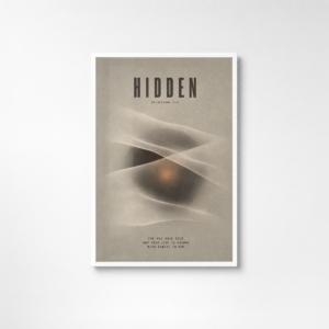 Hidden Christian Poster | Colossians 3:3 ESV Scripture Wall Art | Modern Brutalist Bible Verse Print | Faith Decor for Believers