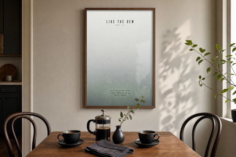 Like the Dew Poster, Hosea 14:5 — alternate view