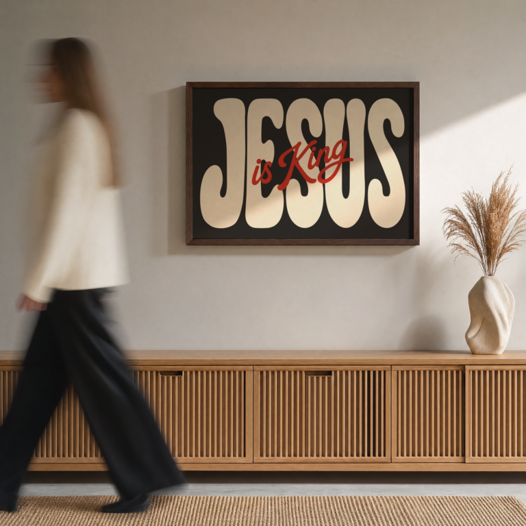 Jesus Is King Poster (Black Background)