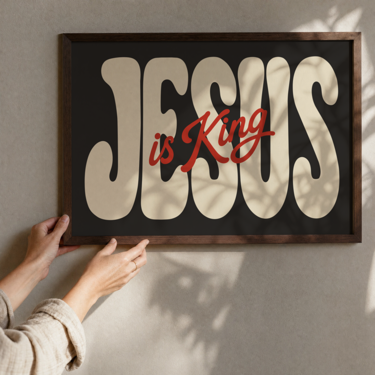 Jesus Is King Poster (Black Background) — alternate view