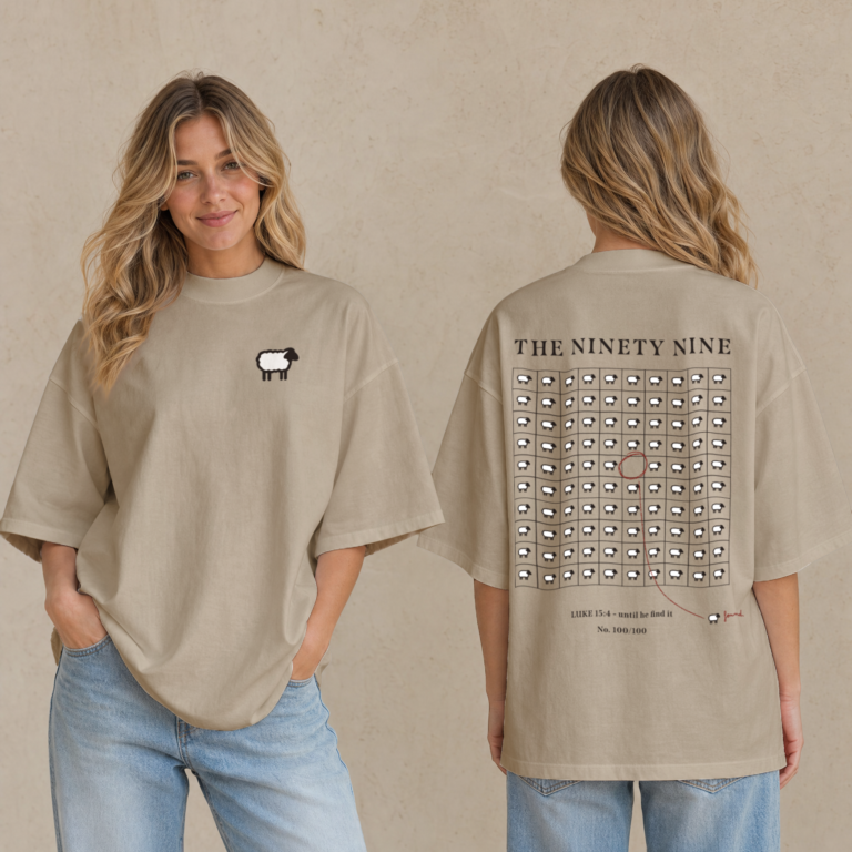 The Ninety Nine T-Shirt, Luke 15:4 — alternate view