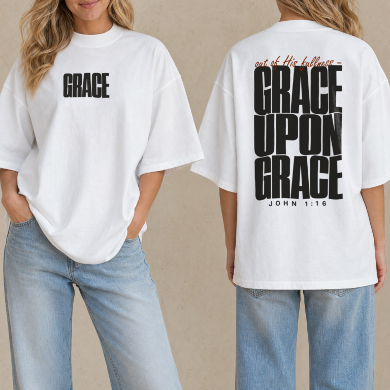 Grace Upon Grace T-Shirt, John 1:16 — alternate view