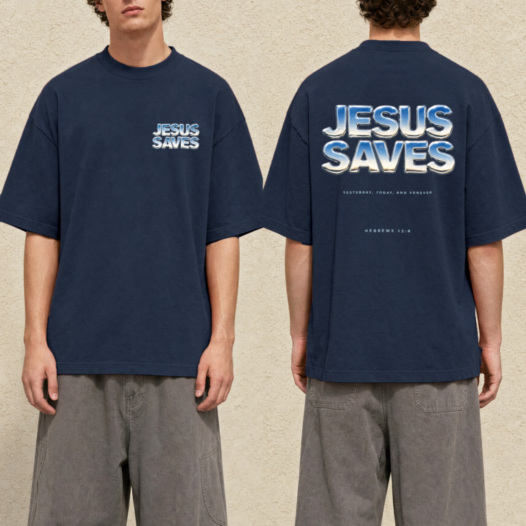 Jesus Saves T-Shirt, Hebrews 13:8 — alternate view